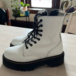 Dr. Martens, Jadon 8-Eye Leather Platform Boot for Men and Women. 8 US ladies